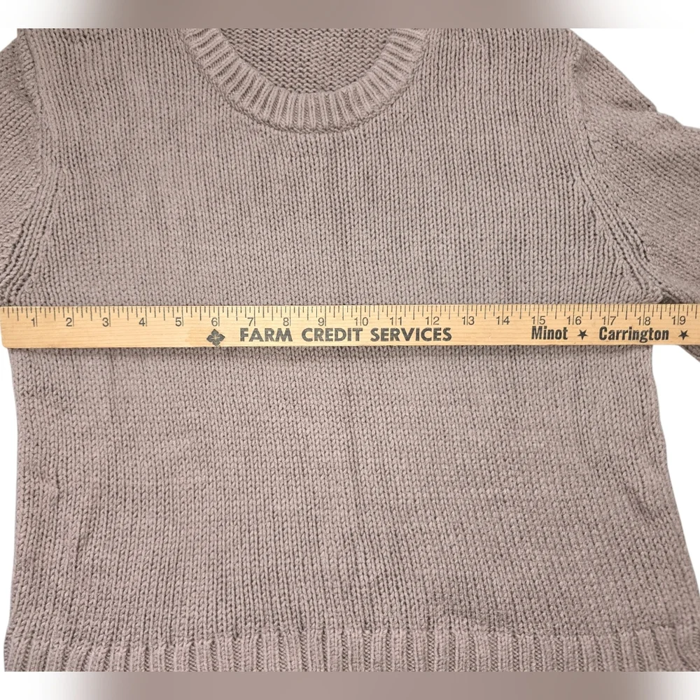 Jenni Kayne Knit Crewneck Sweater in Dusty Taupe Tan Size S - Picture 6 of 6